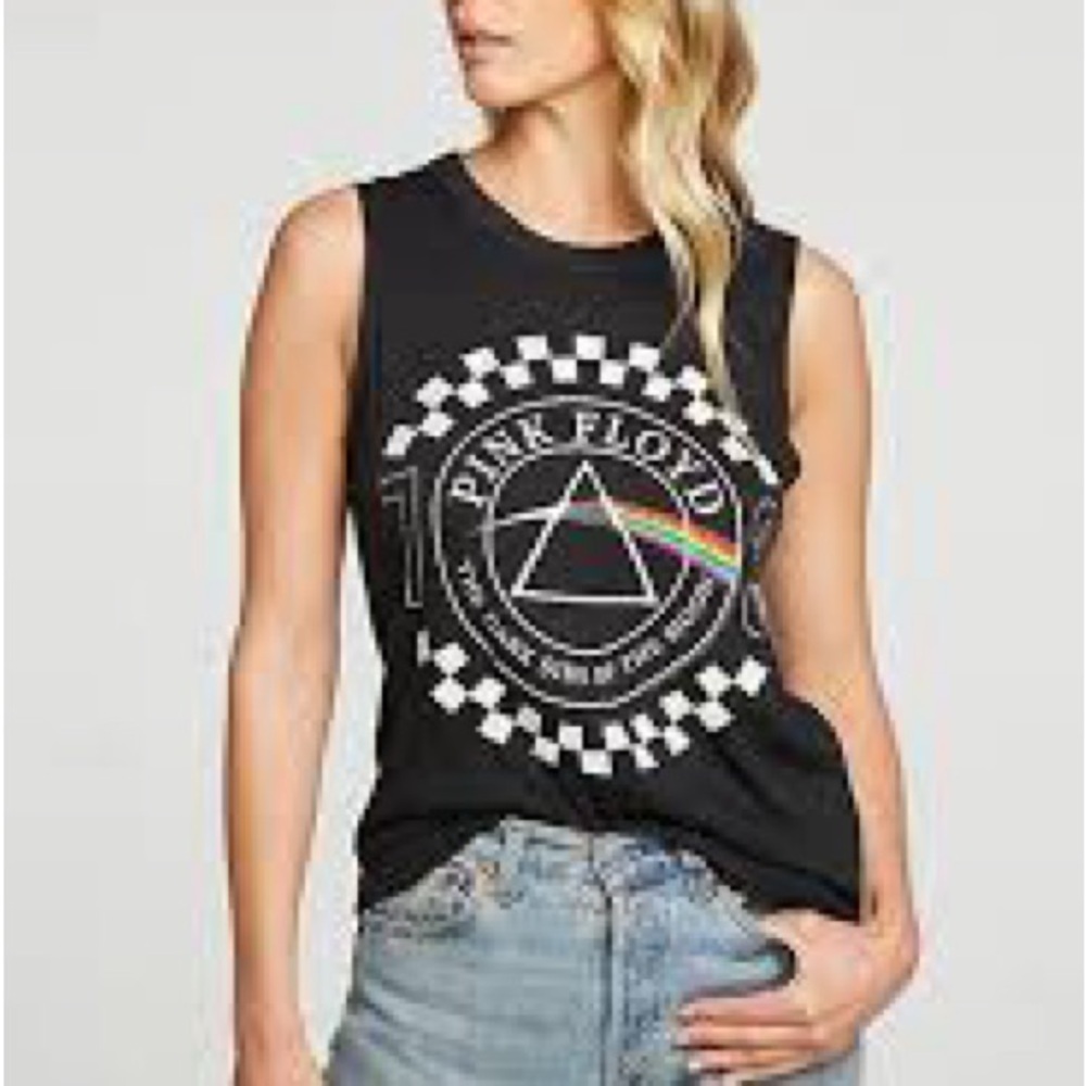 Chaser Pink Floyd Women's Black Graphic Tank Top - L
